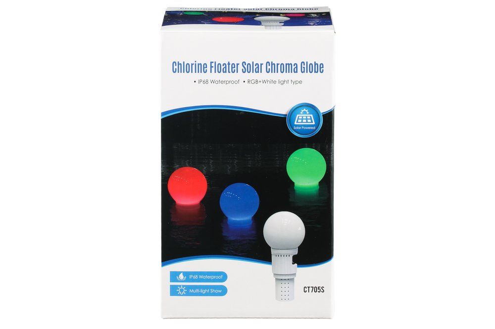 Chloordrijver met RGB lamp op zonnecel