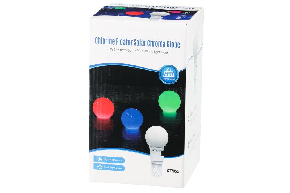 Chloordrijver met RGB lamp op zonnecel